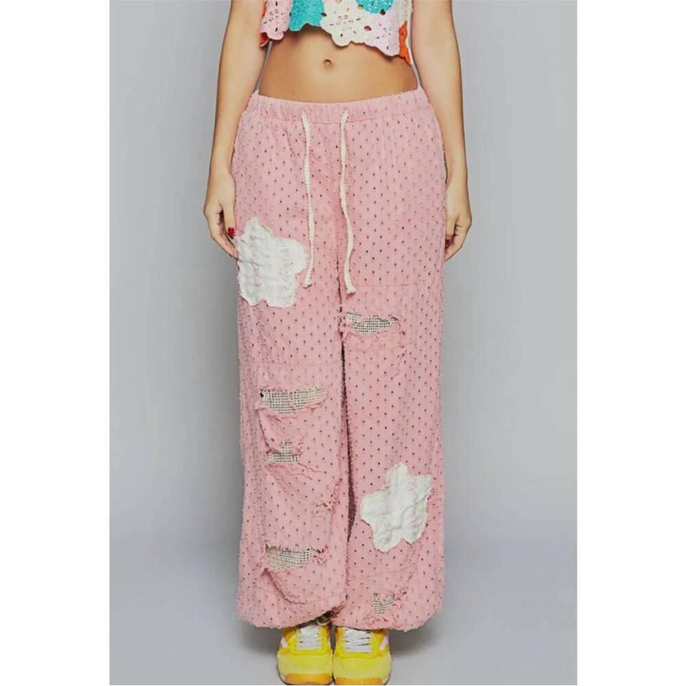 POL “Petal Patch” size M Pink Joggers